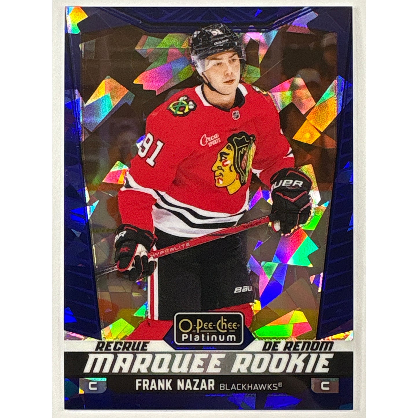 2024-25 O-Pee-Chee Platinum Frank Nazar Blue Fragments RC /125 | Local Legends Cards & Collectibles