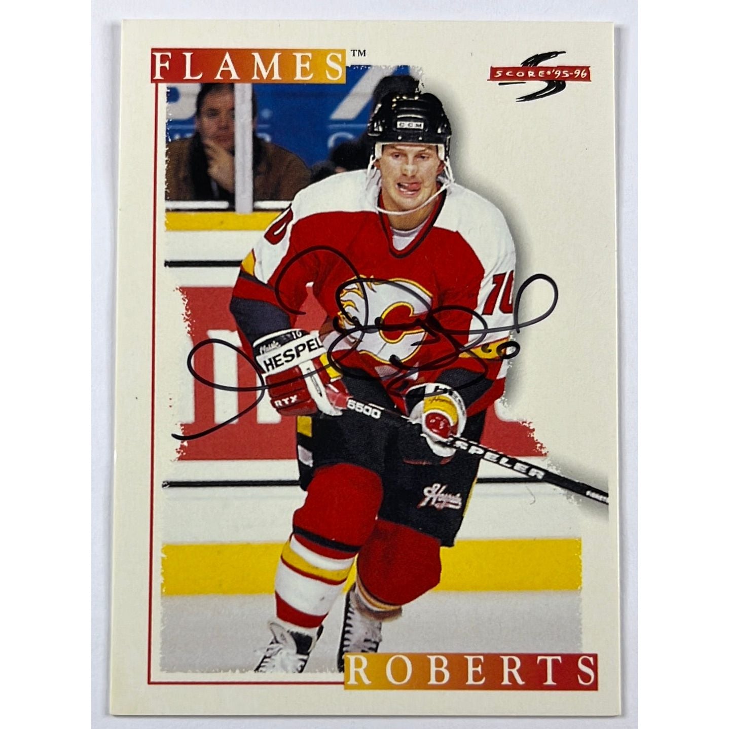 1995-96 Score Gary Roberts In Person Auto