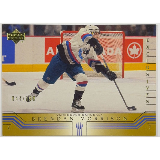 2001-02 Upper Deck Brendan Morrison UD Exclusives 044/100