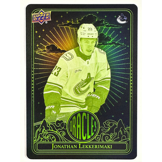 2024-25 Upper Deck Extended Series Jonathan Lekkerimaki Oracles Green RC SSP