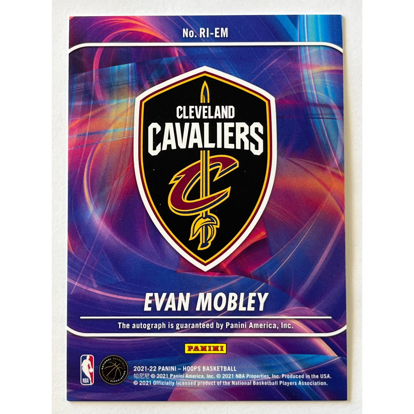 2021-22 Hoops Evan Mobley Rookie Ink