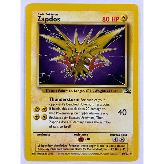 Zapdos Non Holo Rare 30/62