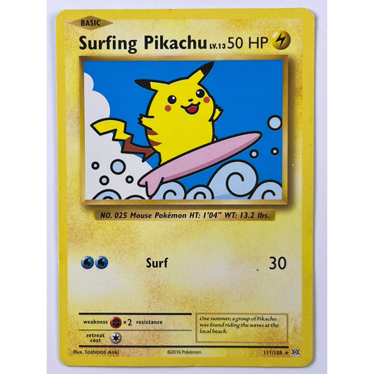 Surfing Pikachu Non Holo Secret Rare 111/108