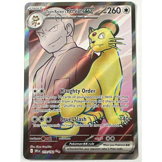 Team Rocket’s Persian EX Holo Ultra Rare 219/182