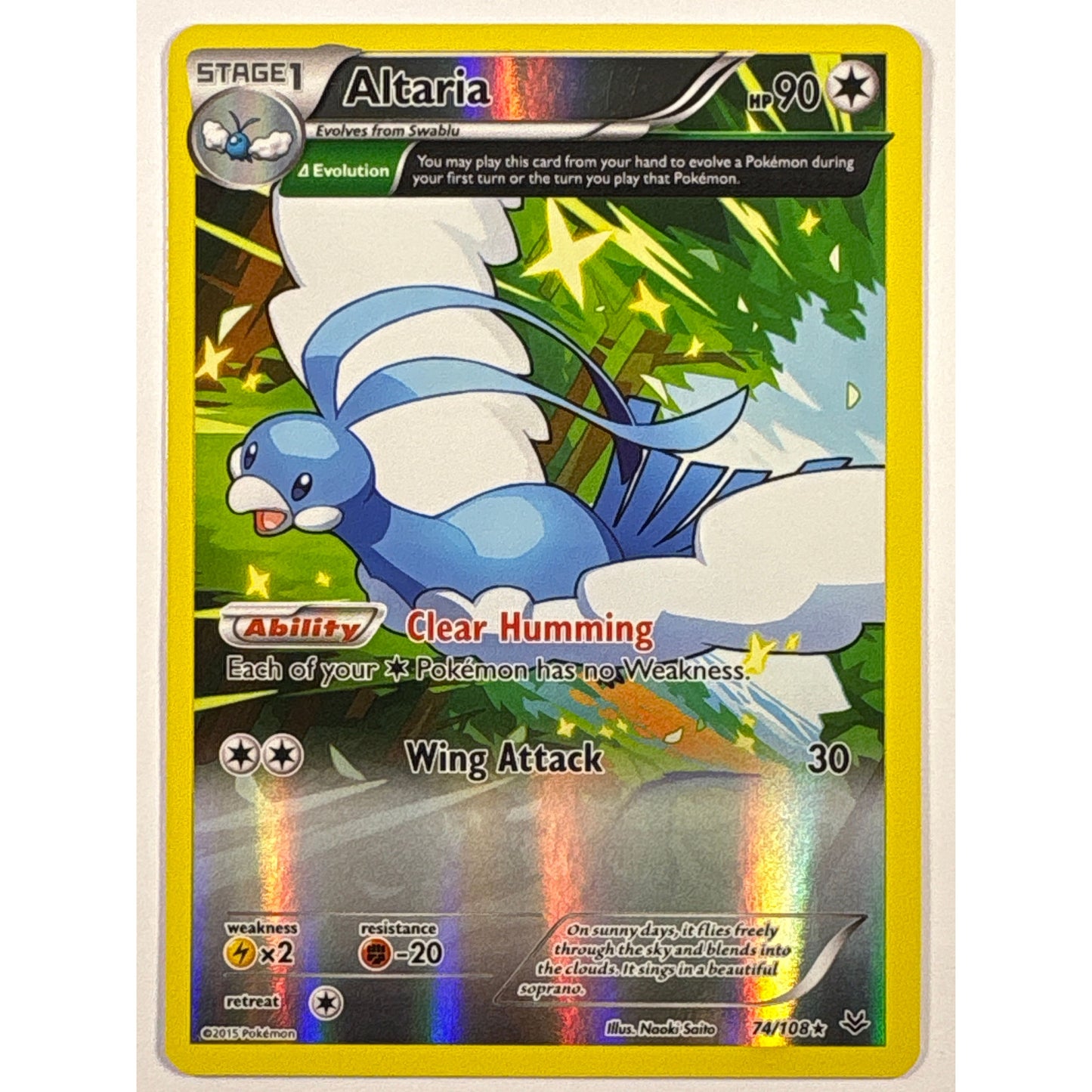 Altaria Reverse Holo Rare 74/108 | Local Legends Cards & Collectibles