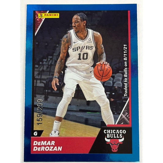 2021-22 Sticker Collection Demar Derozan Blue Foil /299