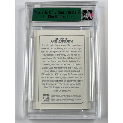 2011-12 In The Game Phil Esposito Ultimate Base Card Silver /63