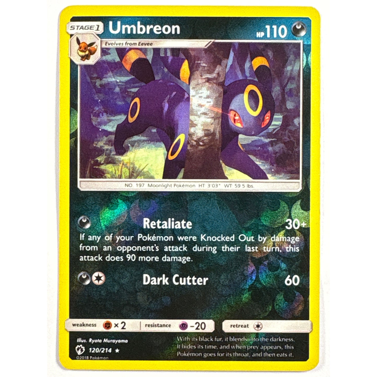 Umbreon Reverse Holo Rare 120/214