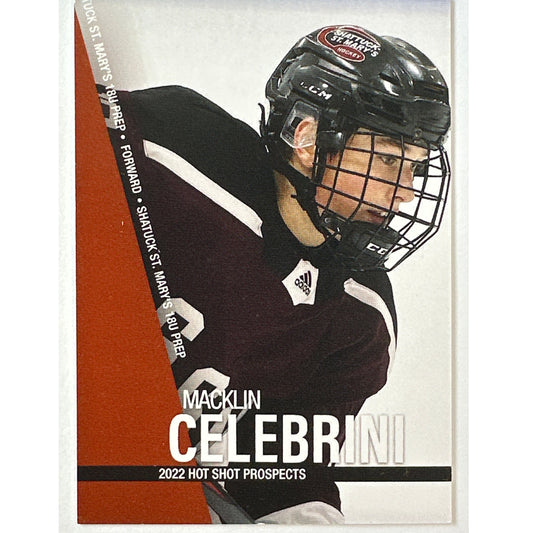 2022 Hot Shot Prospects Macklin Celebrini Pre RC