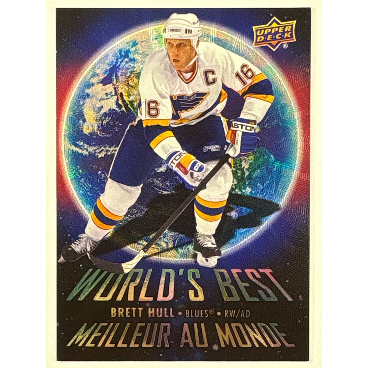 2023 Tim Hortons Collector Series Brett Hull Worlds Best Embossed Holo SSP | Local Legends Cards & Collectibles