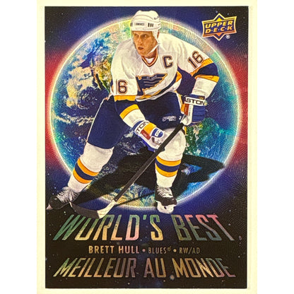 2023 Tim Hortons Collector Series Brett Hull Worlds Best Embossed Holo SSP | Local Legends Cards & Collectibles