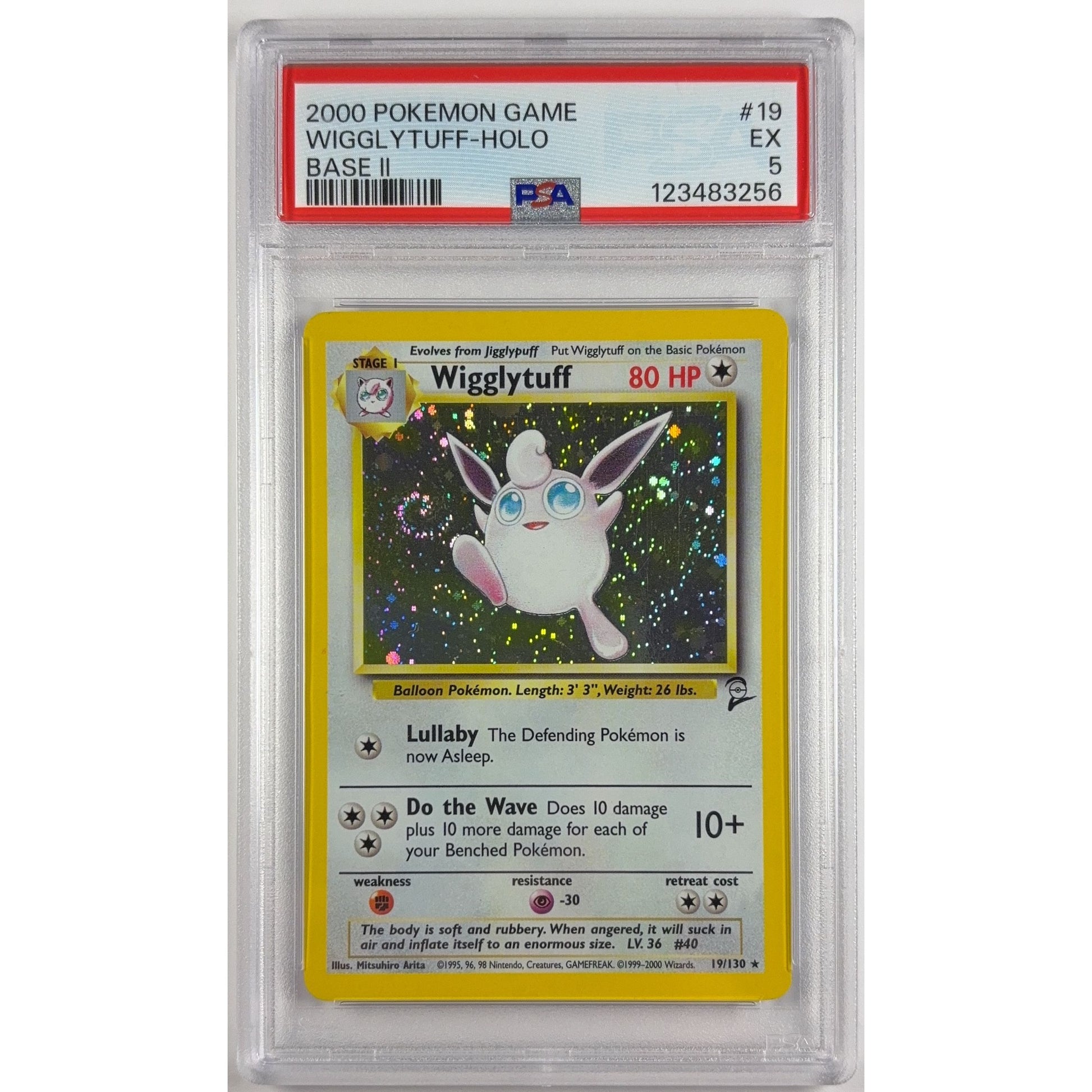 Wigglytuff Holo Rare 19/130 PSA 5 Excellent | Local Legends Cards & Collectibles