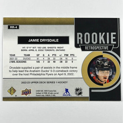 2022-23 Series 1 Jamie Drysdale Rookie Retrospective