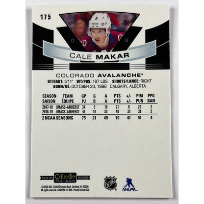 2019-20 OPC Platinum Cale Makar Marquee Rookies