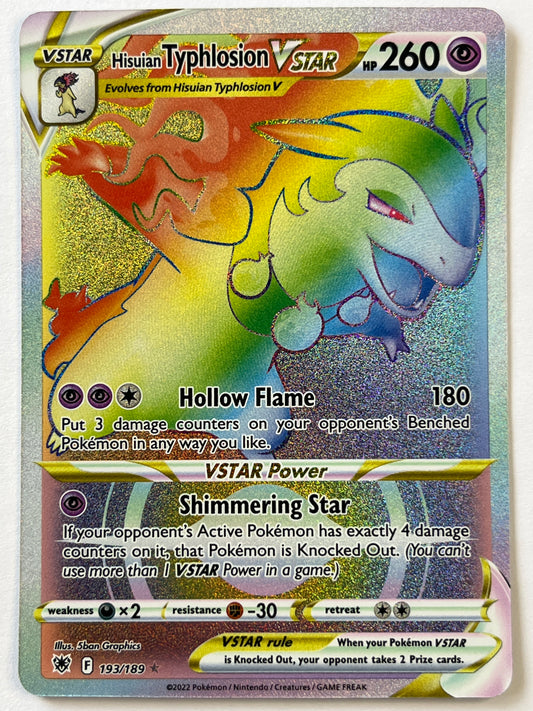 Hisuian Typhlosion VSTAR Holo Rainbow Rare 193/189