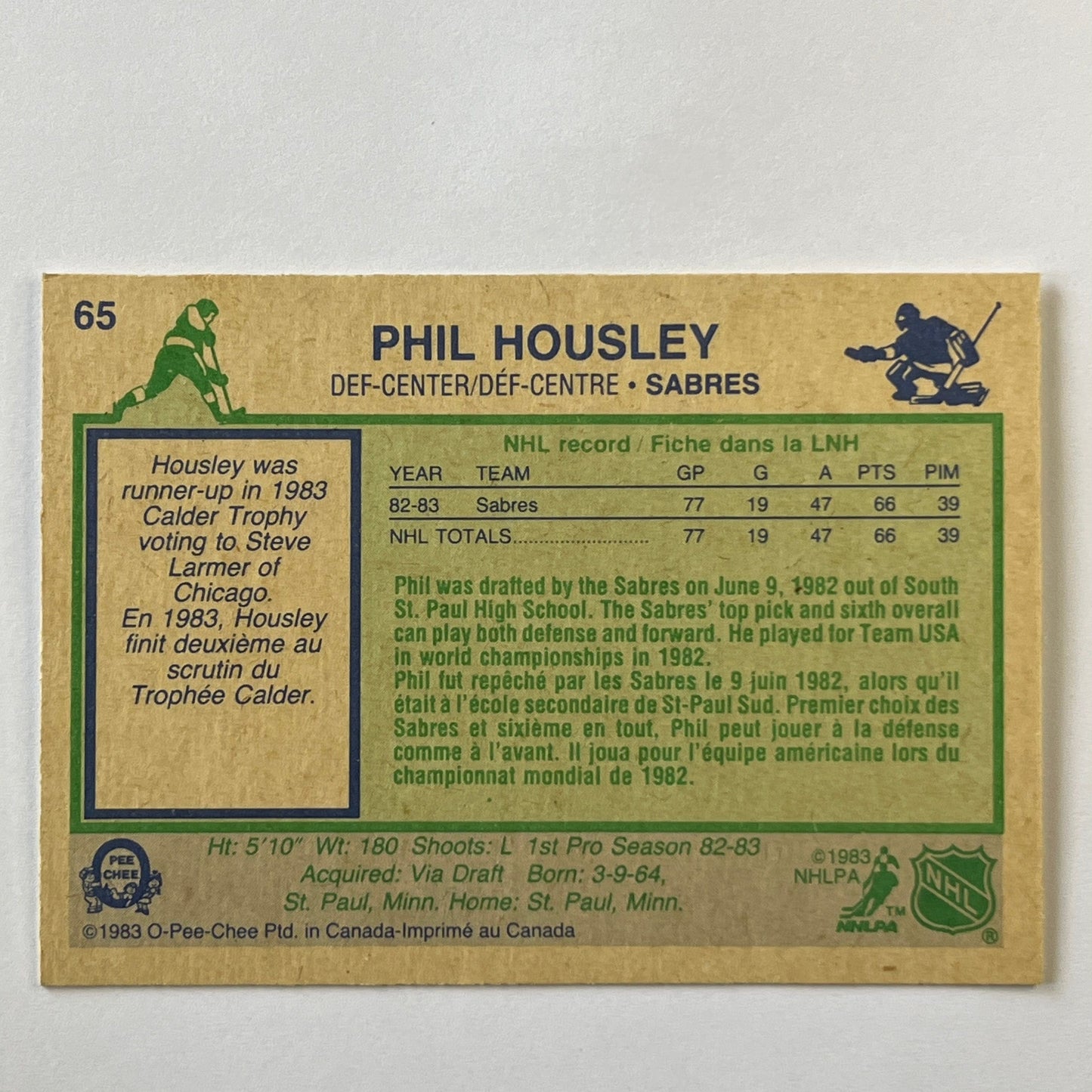 1983-84 O-Pee-Chee Phil Housley RC