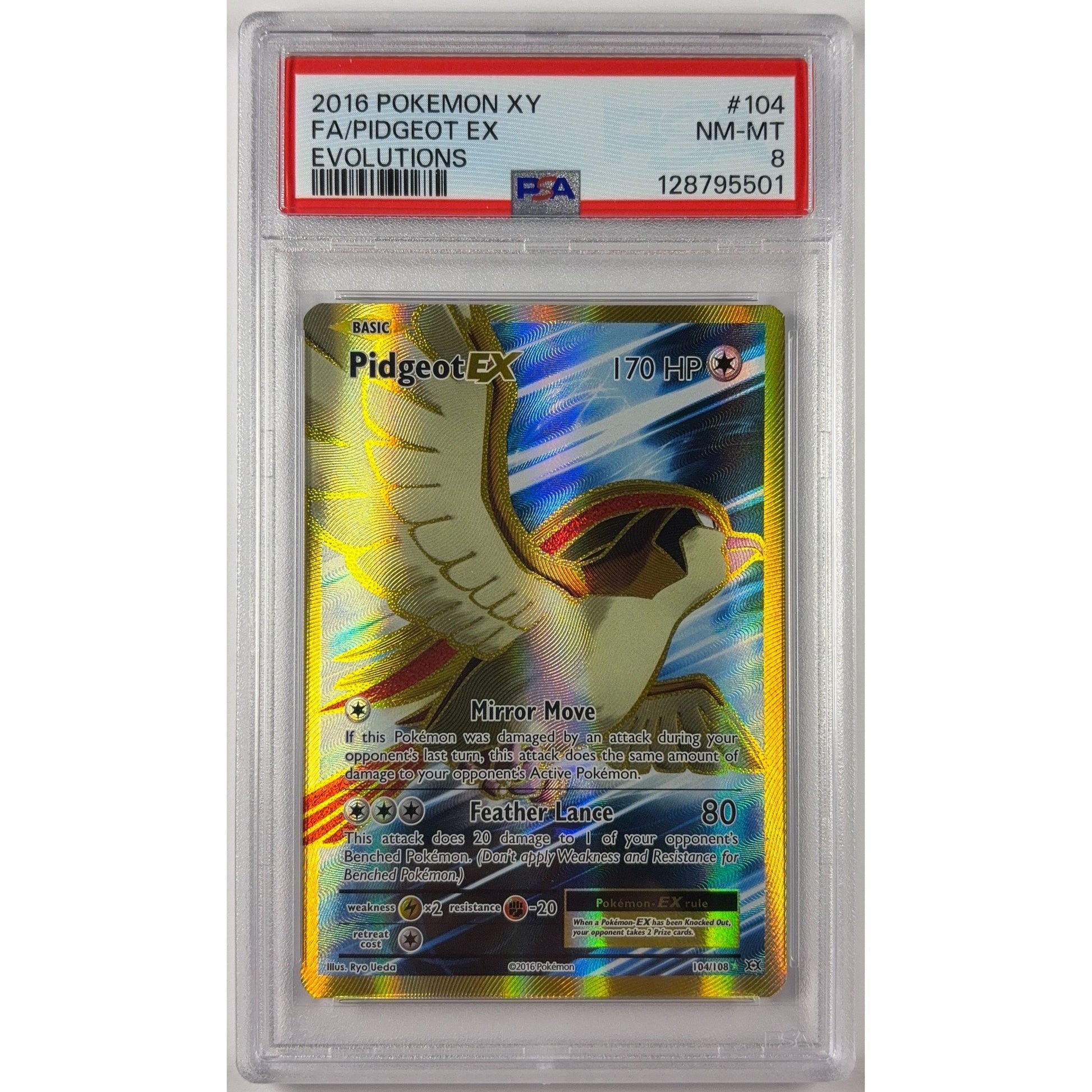 Pidgeot EX Holo Ultra Rare 104/108 PSA 8 NEAR MINT-MINT | Local Legends Cards & Collectibles
