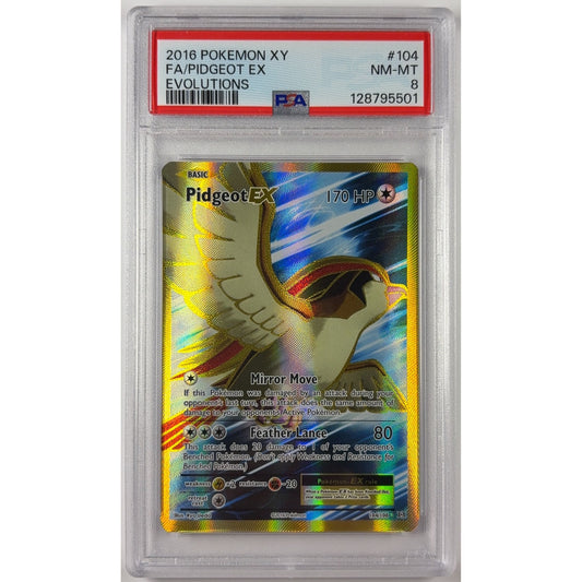 Pidgeot EX Holo Ultra Rare 104/108 PSA 8 NEAR MINT-MINT | Local Legends Cards & Collectibles