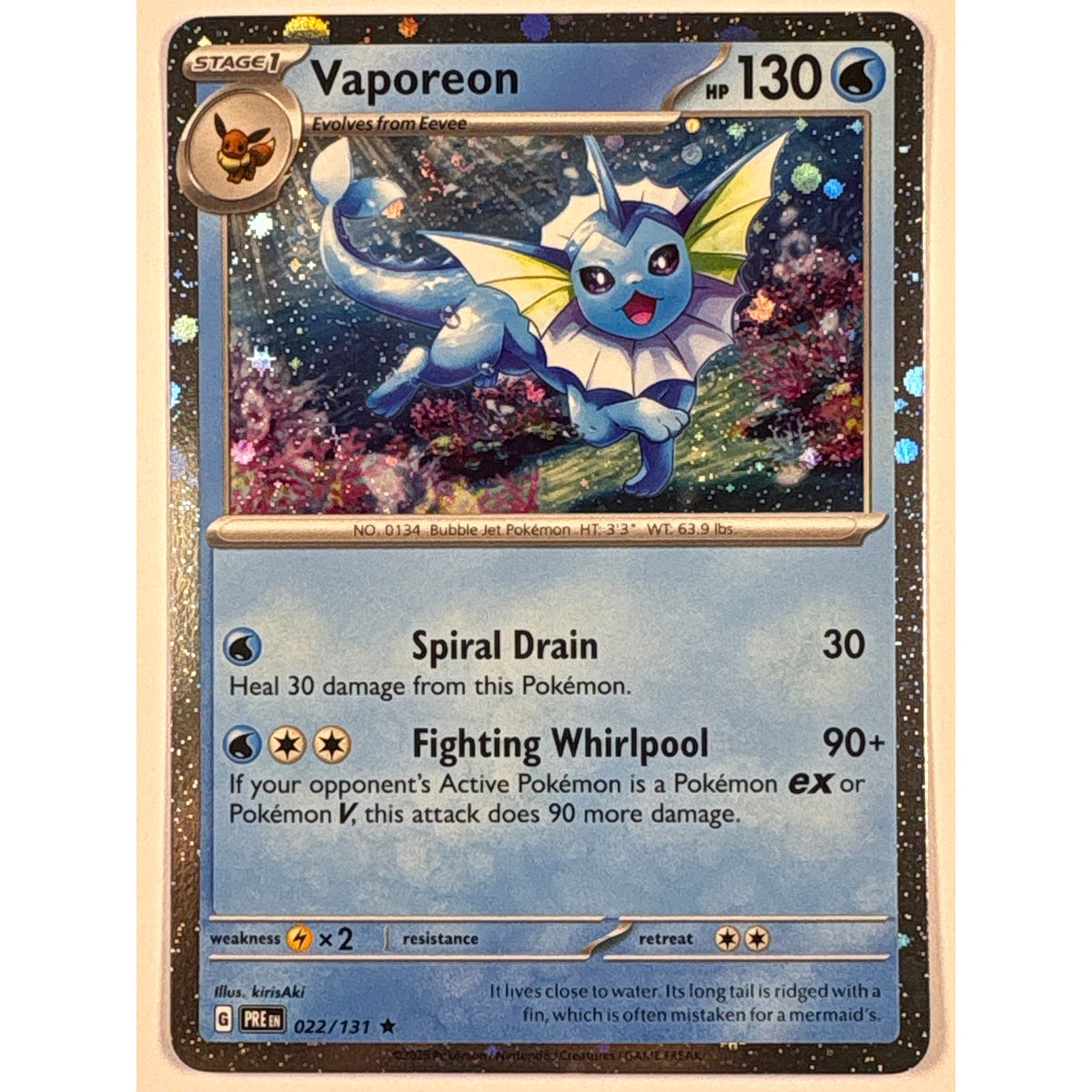 Vaporeon Cosmos Holo Promo 022/131 | Local Legends Cards & Collectibles