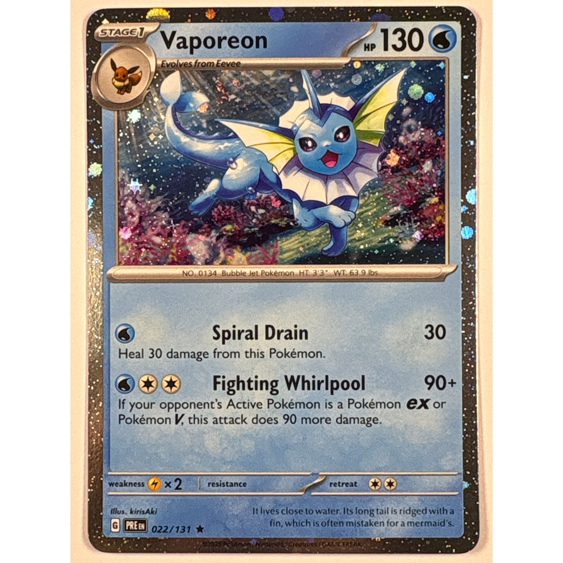 Vaporeon Cosmos Holo Promo 022/131 | Local Legends Cards & Collectibles