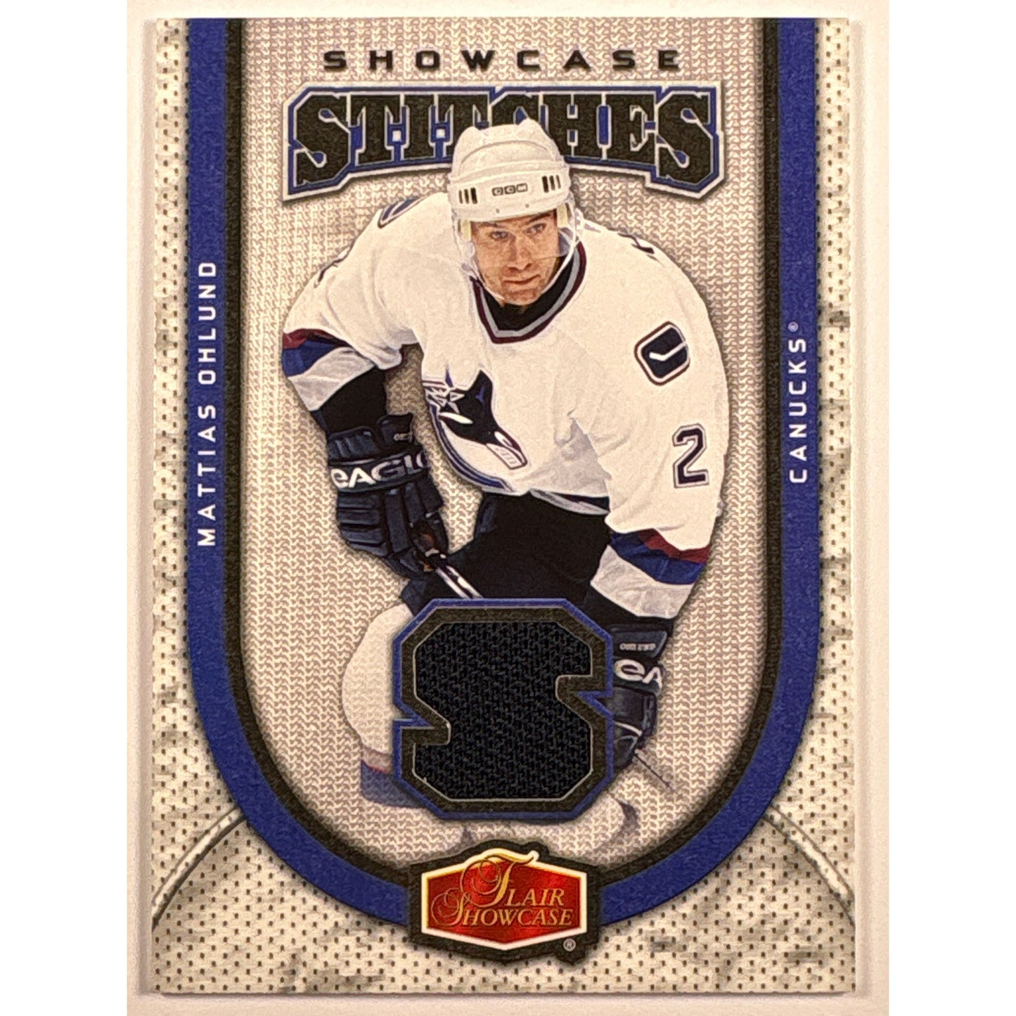 2005-06 Fleer Showcase Mattias Ohlund Showcase Stitches