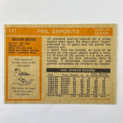 1972-73 O-Pee-Chee Phil Esposito