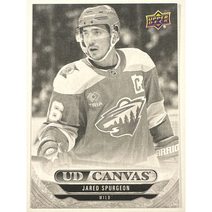 2024-25 Upper Deck Extended Series Jared Spurgeon UD Canvas Black & White