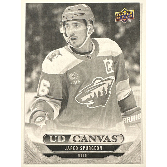 2024-25 Upper Deck Extended Series Jared Spurgeon UD Canvas Black & White