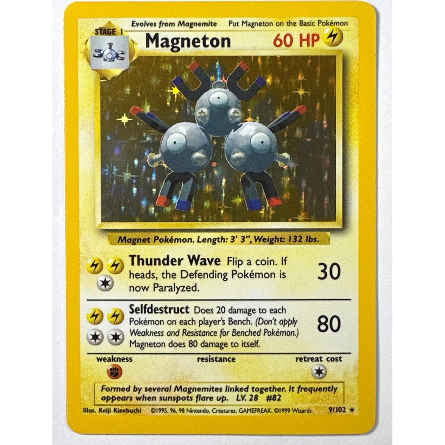 Base Set Magneton Holo Rare 9/102