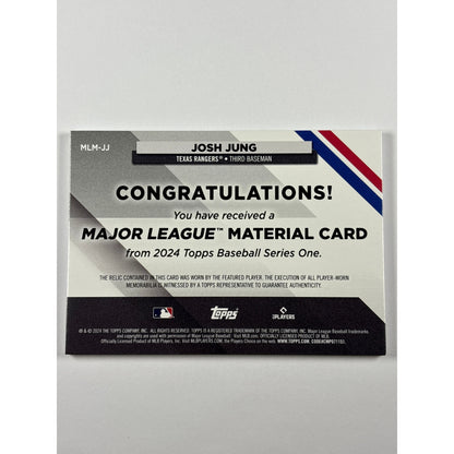 2024 Topps Series 1 Josh Jung Major League Material 05/25