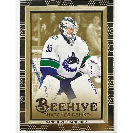2024-25 Upper Deck Extended Series Thatcher Demko Bee Hive Gold Foil