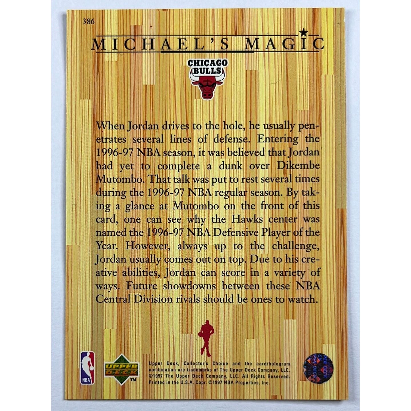 1997-98 Collectors Choice Michael Jordan Michael’s Magic #386