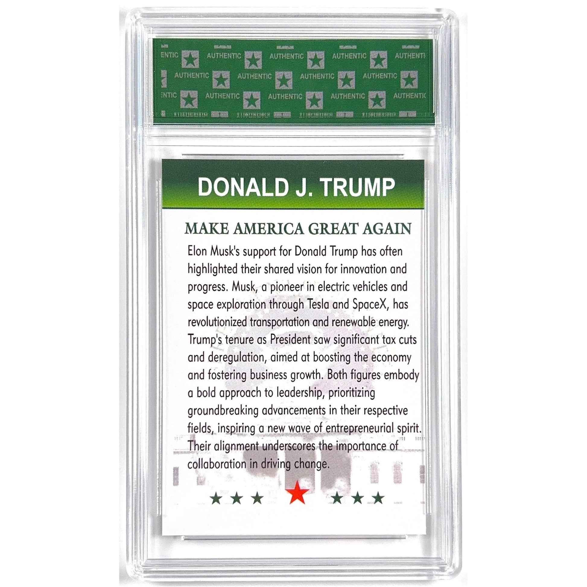 Donald Trump & Elon Musk Limited Run - Special Edition TRUMP 10 | Local Legends Cards & Collectibles