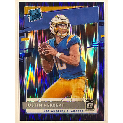 2020 Donruss Optic Justin Herbert Purple Shock Rated Rookie | Local Legends Cards & Collectibles