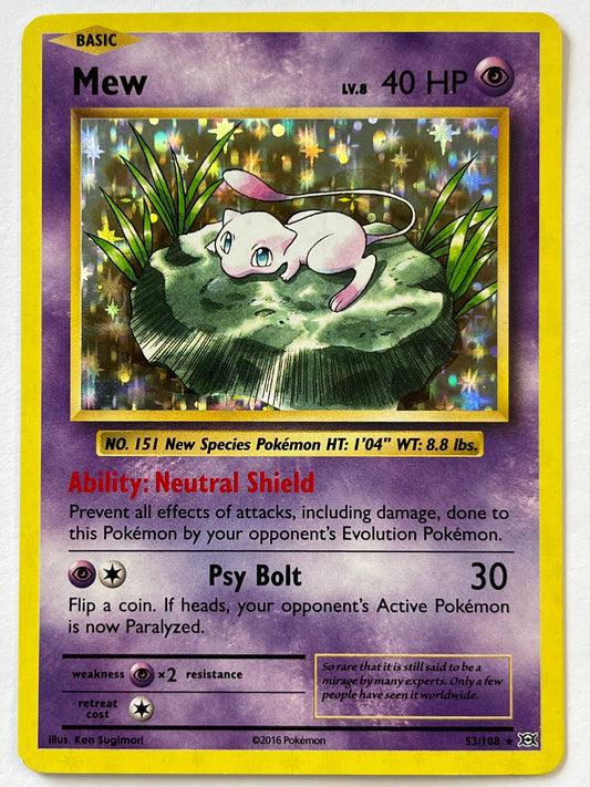 *Holo Bleed Mew Holo Rare 53/108