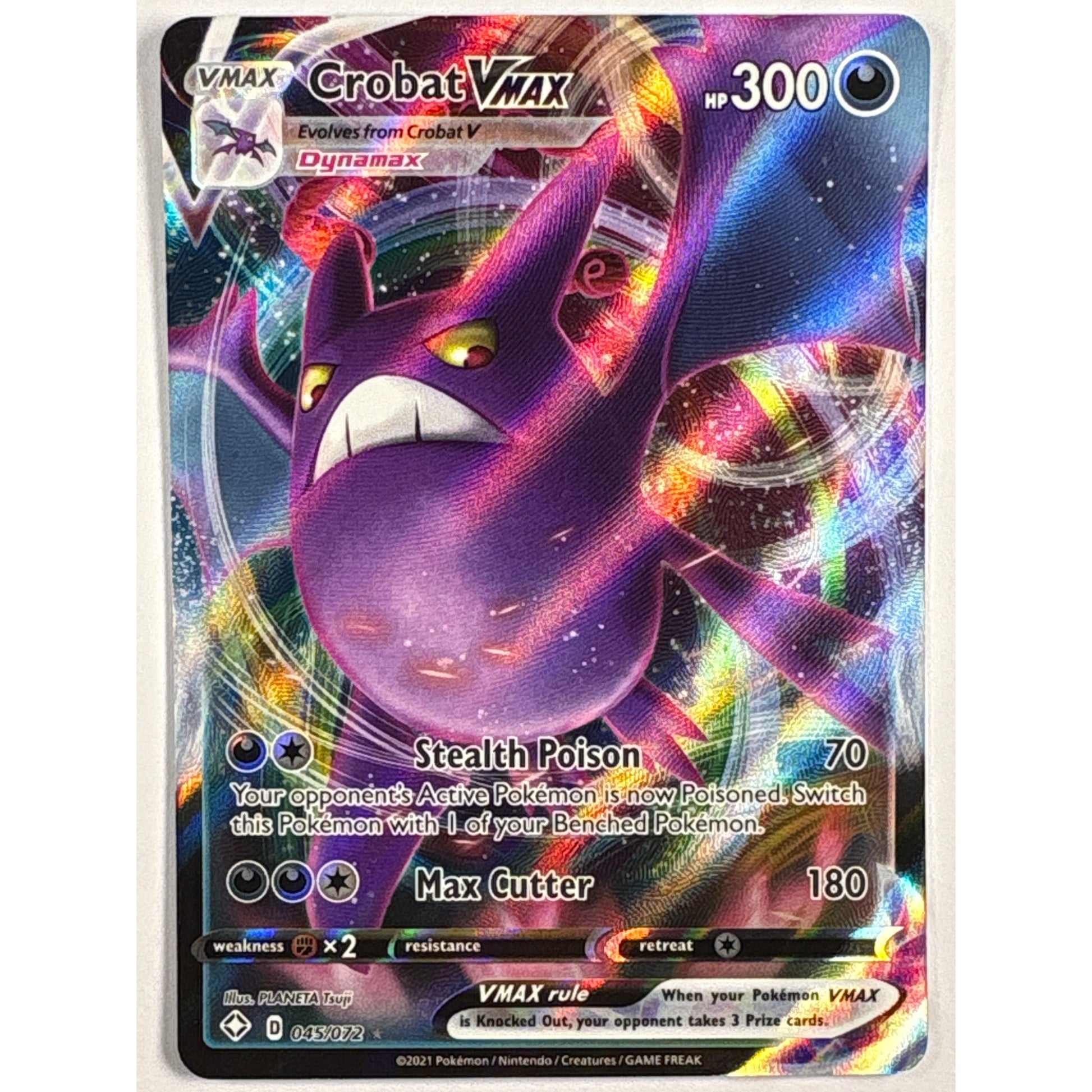 Crobat VMAX Holo Ultra Rare 045/072 | Local Legends Cards & Collectibles