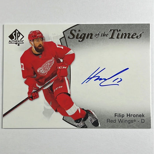 2021-22 SP Authentic Filip Hronek Sign Of The Times