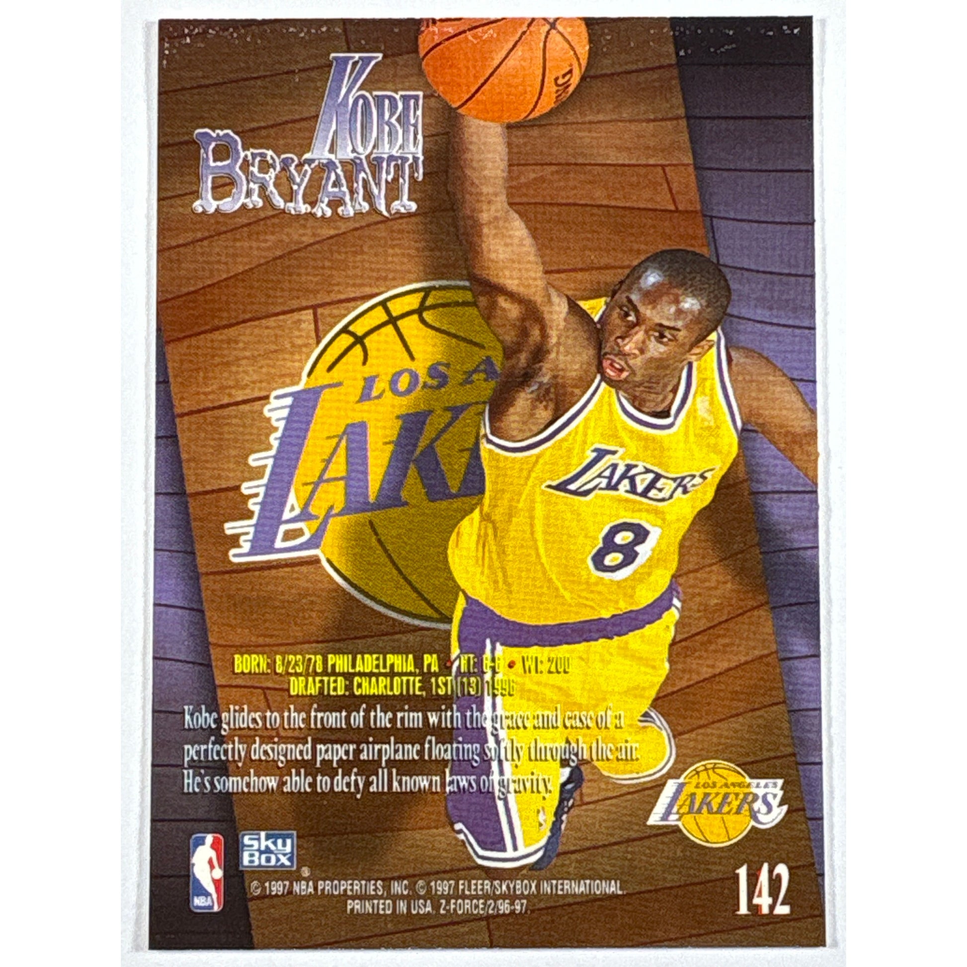 1996-97 Skybox Z-Force Kobe Bryant Rookie Card | Local Legends Cards & Collectibles