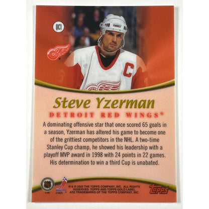 2000 Topps Gold Label Steve Yzerman Quest For The Cup Red Refractor SSP