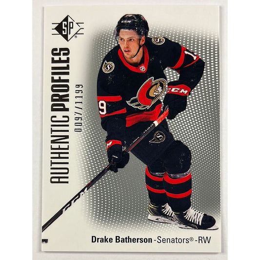 2021-22 SP Drake Batherson Authentic Profiles /1199