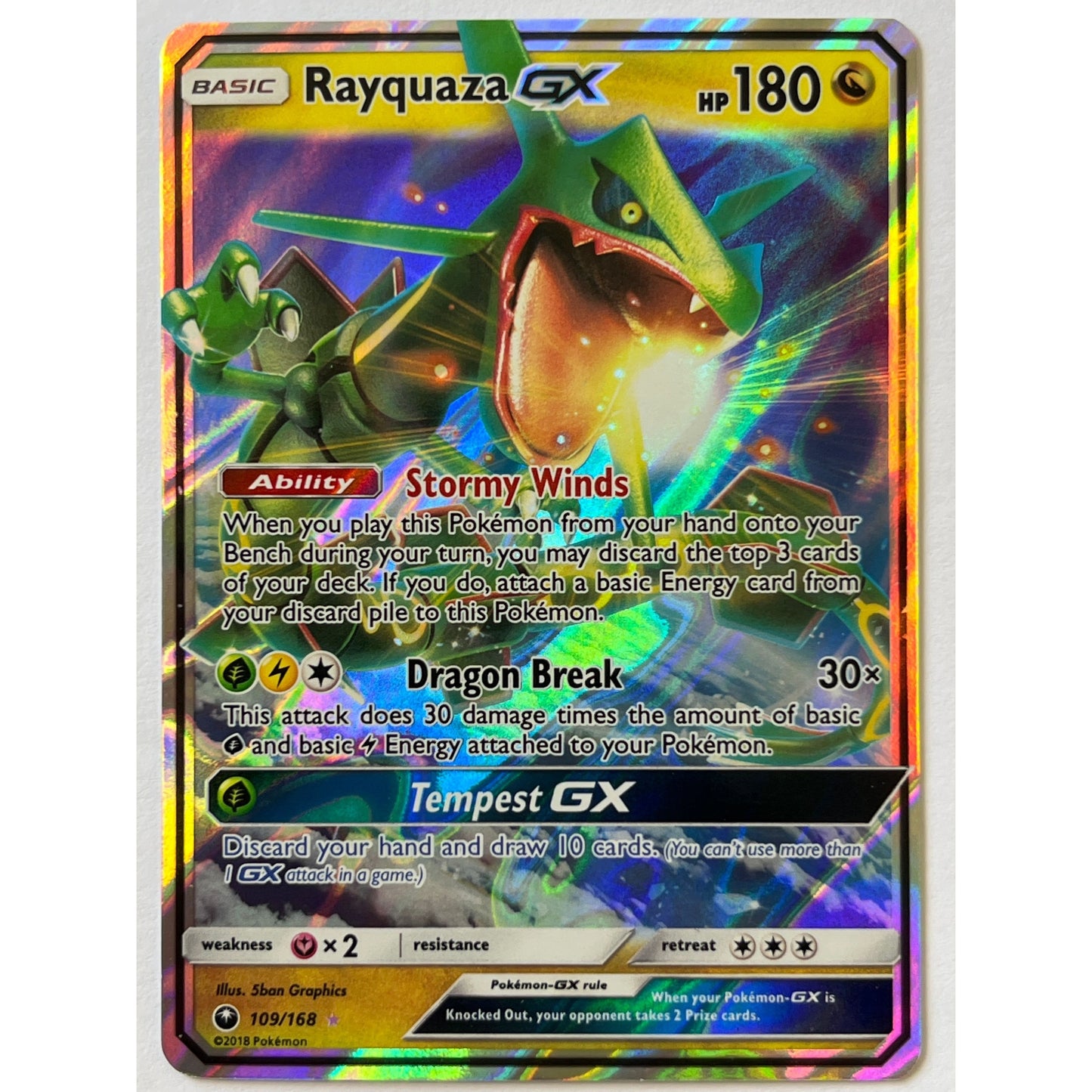 Rayquaza GX Holo Ultra Rare 109/168