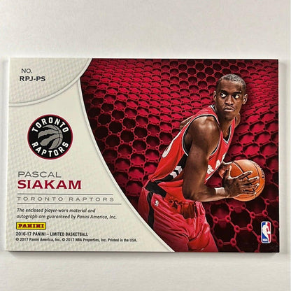 2016-17 Panini Limited Pascal “Spicy P” Siakam Rookie Phenoms Patch Auto 1/1