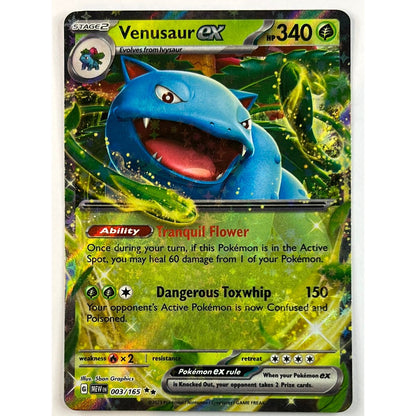 Venasaur EX Double Rare Holo 003/165