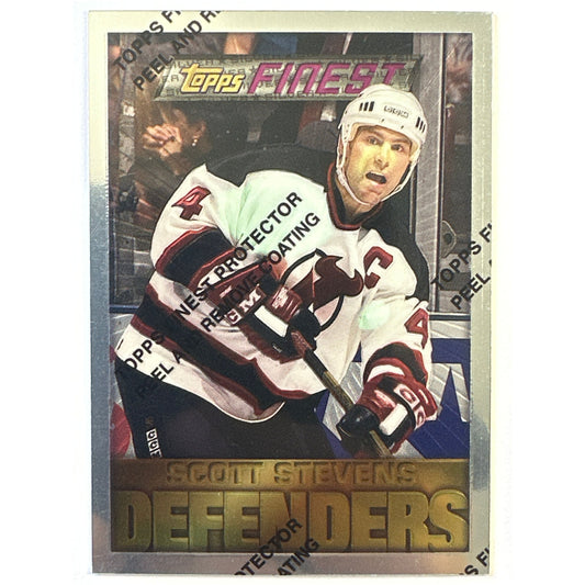 1996-97 Topps Finest Scott Stevens Defenders Unpeeled