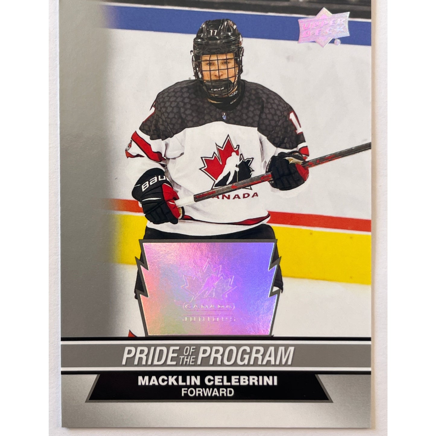 2023 Team Canada Juniors Macklin Celebrini Pride Of The Program