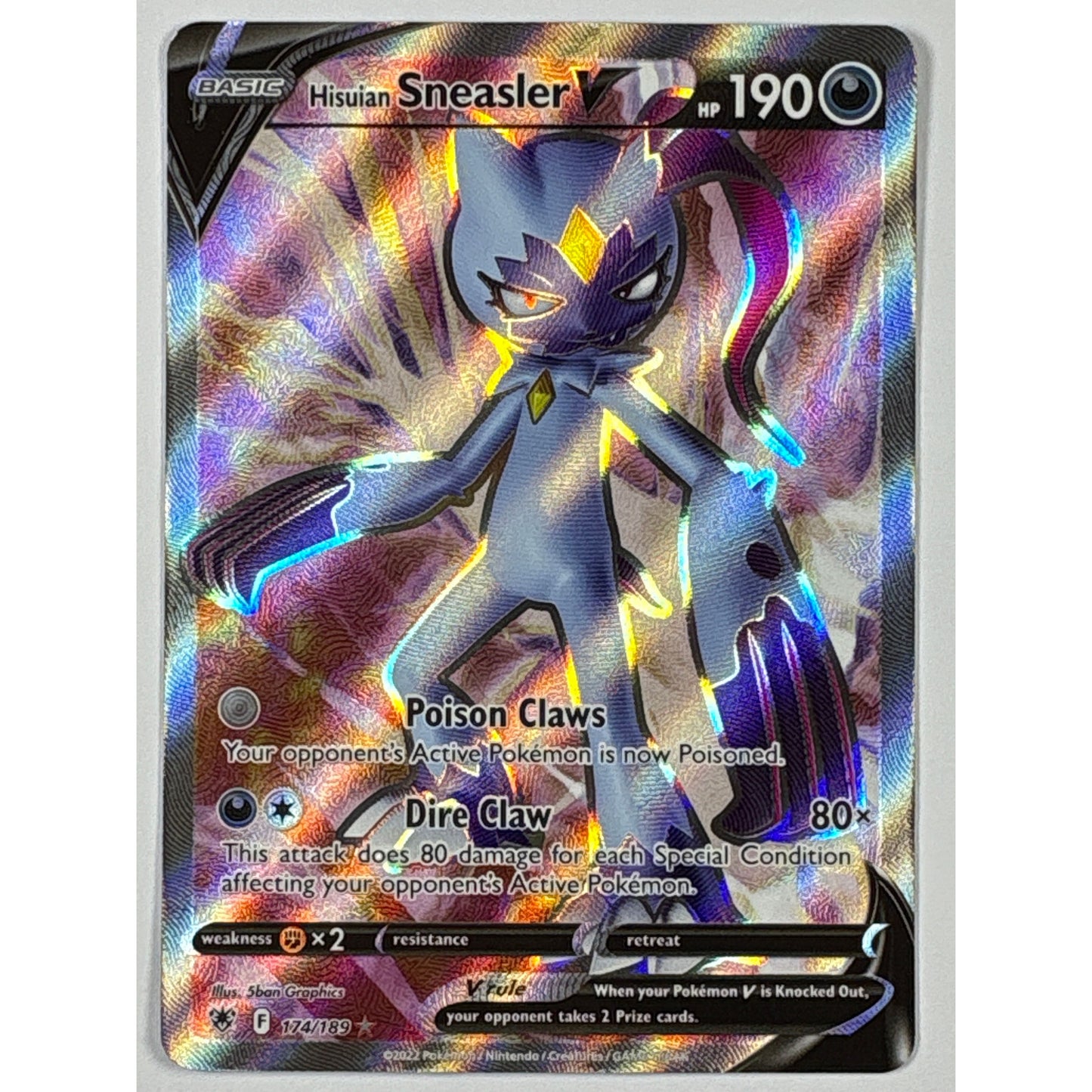Hisuian Sneasler V Holo Ultra Rare 174/189 | Local Legends Cards & Collectibles
