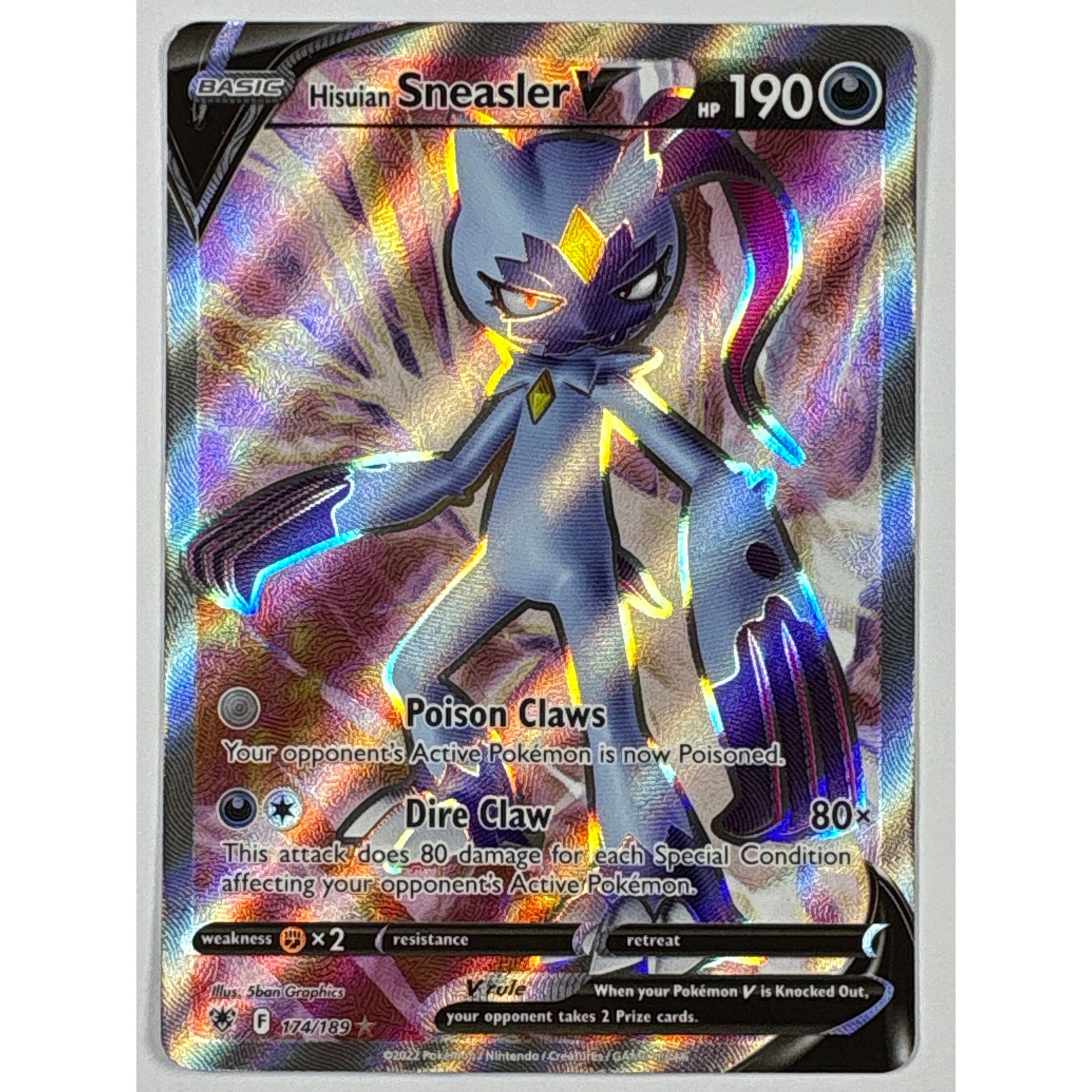 Hisuian Sneasler V Holo Ultra Rare 174/189 | Local Legends Cards & Collectibles