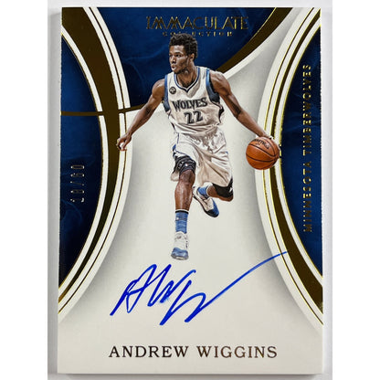2015-16 Immaculate Collection Andrew Wiggins 2nd Year Auto /60 | Local Legends Cards & Collectibles