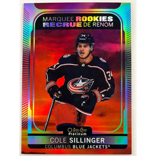 2021-22 O-Pee-Chee Platinum Cole Sillinger Marquee Rookies Sunset