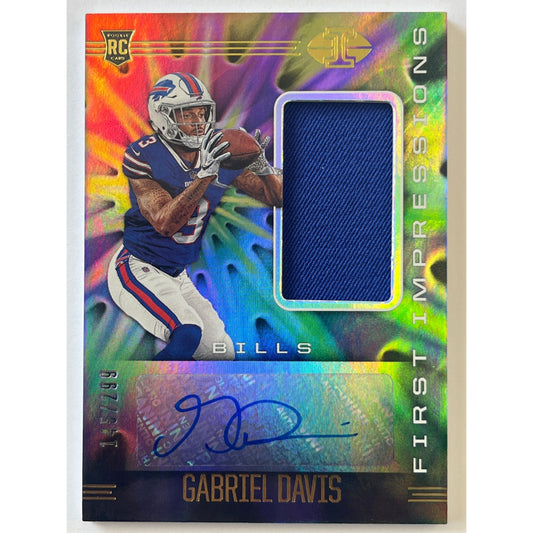 2020 Illusions Gabriel Davis First Impressions Rookie Patch Auto /299